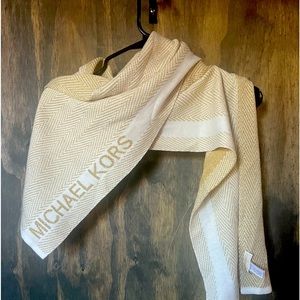 Gold & Cream Scarf and Beanie